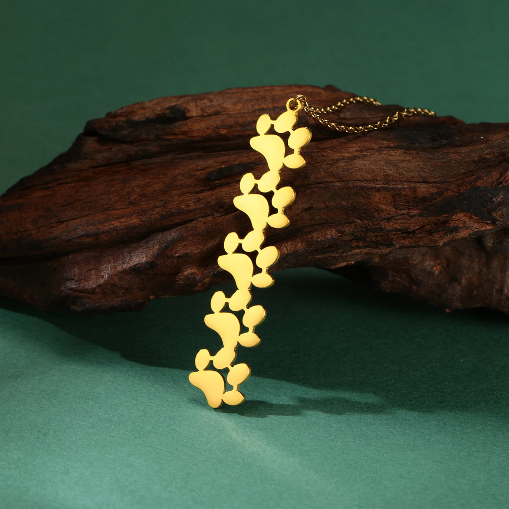 Collier Empreinte Féline – Pendentif Acier Inoxydable