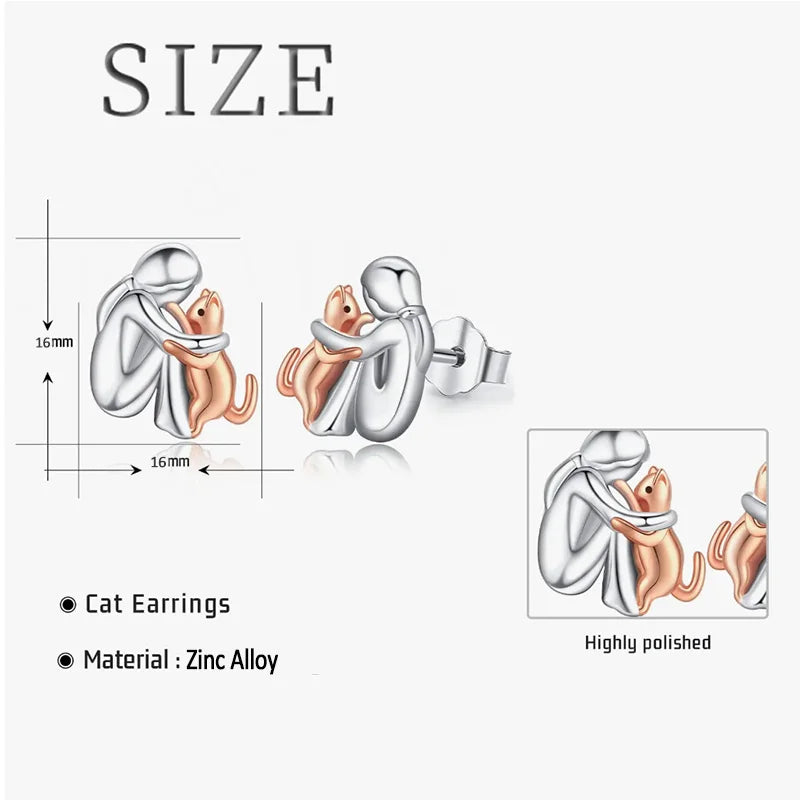 Collier Étreinte Féline – Argent & Or Rose