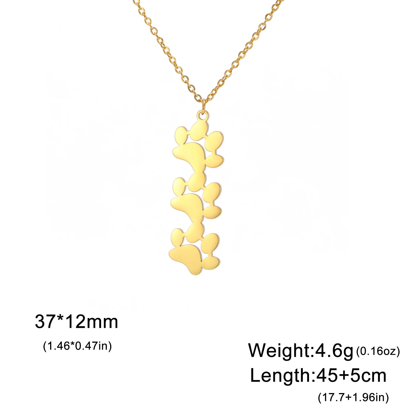 Collier Empreinte Féline – Pendentif Acier Inoxydable