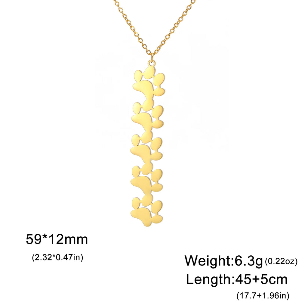 Collier Empreinte Féline – Pendentif Acier Inoxydable
