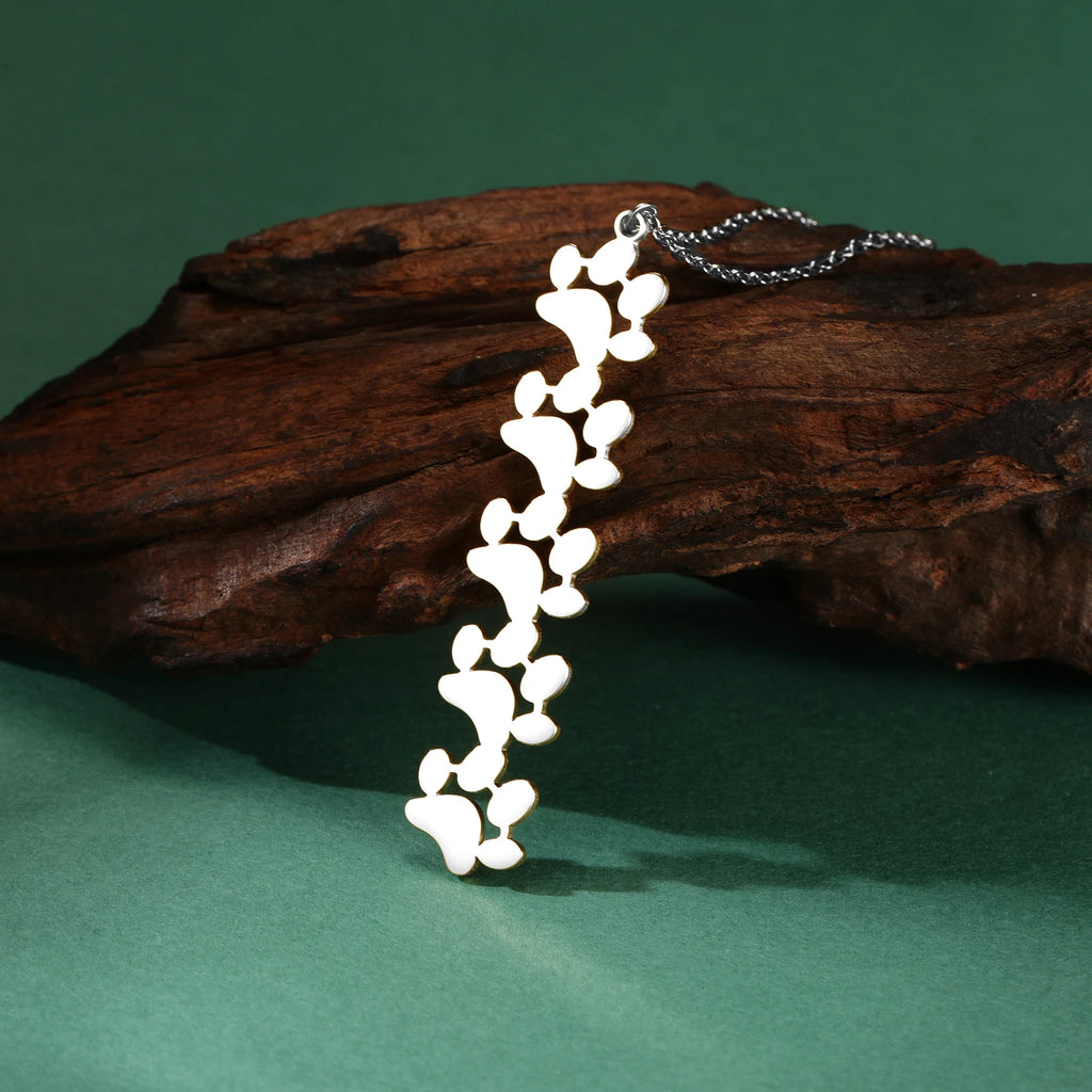 Collier Empreinte Féline – Pendentif Acier Inoxydable