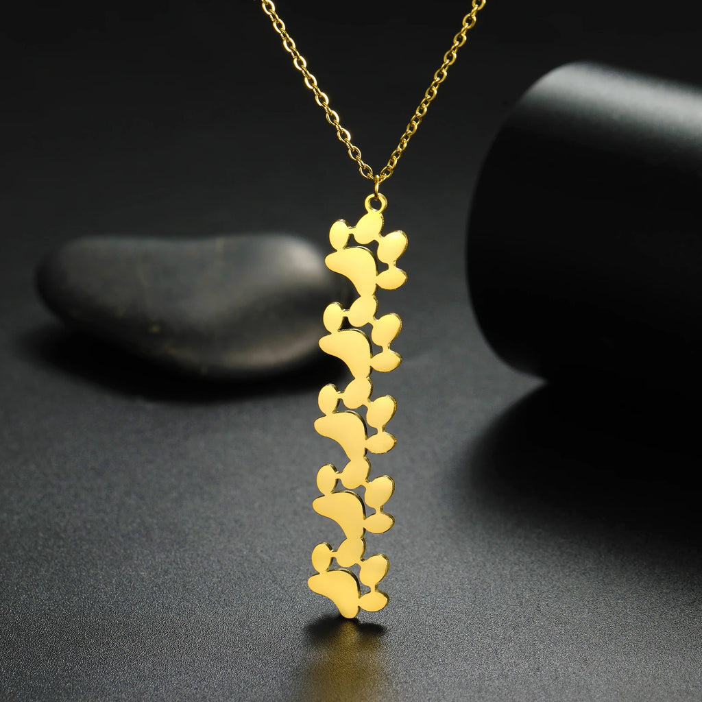 Collier Empreinte Féline – Pendentif Acier Inoxydable