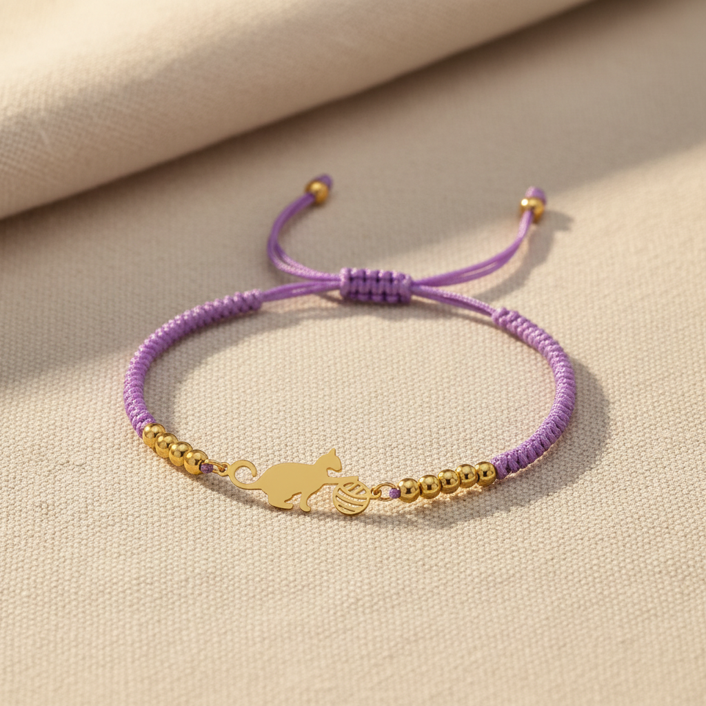 Bracelet violet symbolique