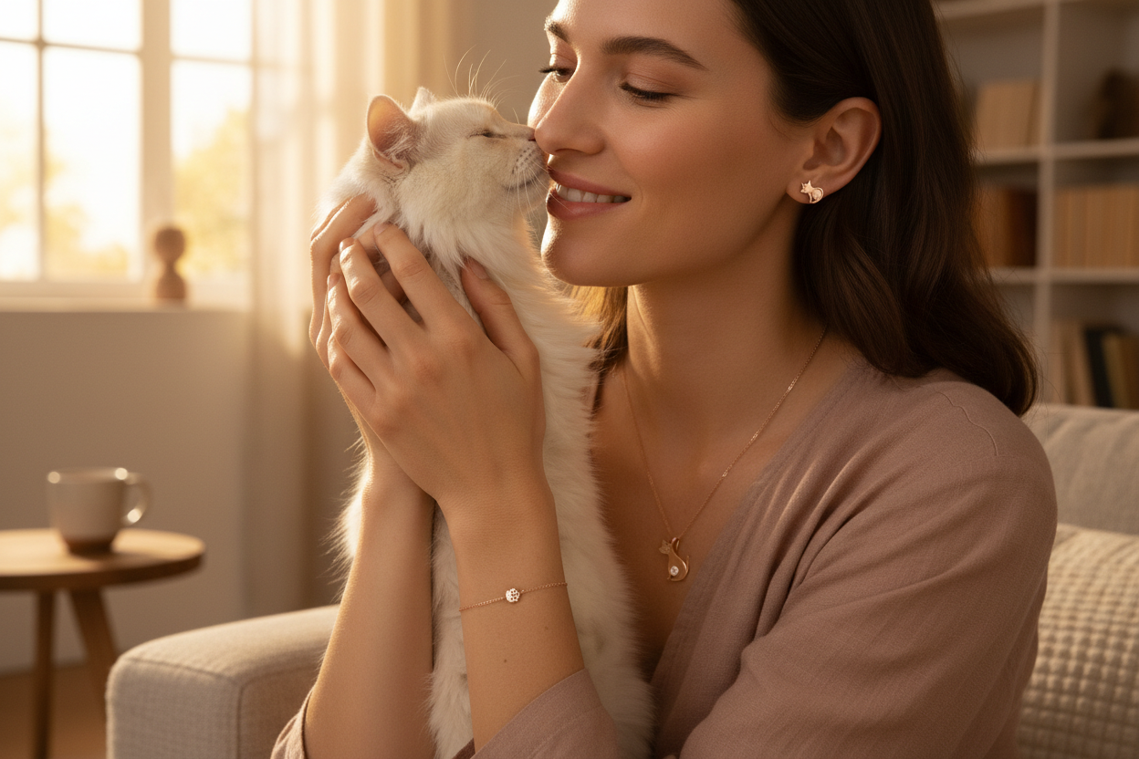 Image lifestyle bijoux chat premium